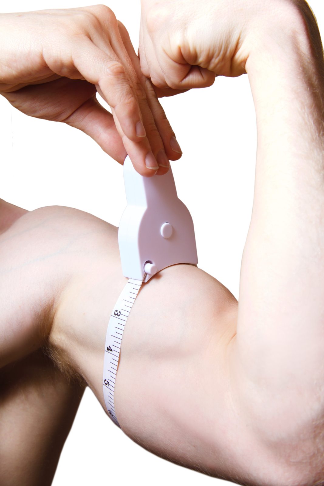 Measuring arm circumference with the Lightstuff body tape measure